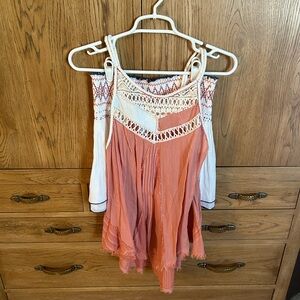 Free People Red, White and Blue Skirt and Top Set